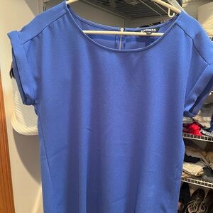 Express Women's Royal Blue Short Sleeve Blouse